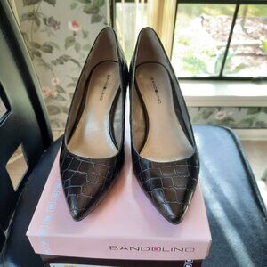 Bandolino Brown Croc Pump Shoes Size 8M